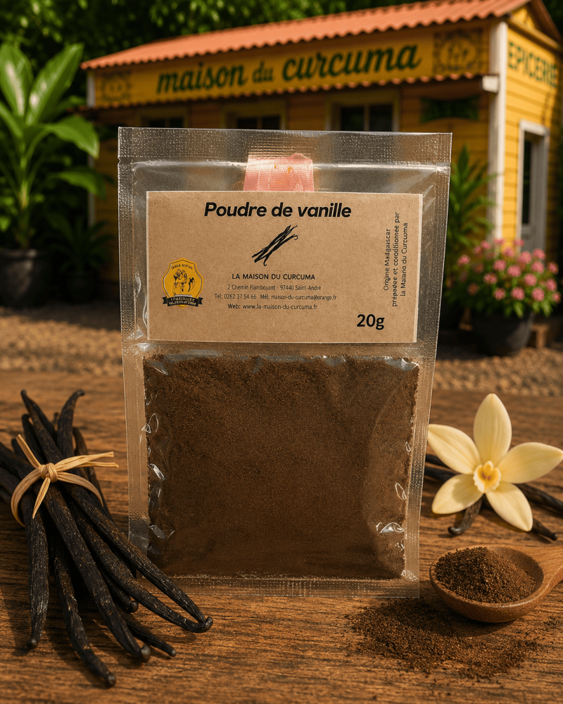 VANILLE BOURBON EN POUDRE - La Maison du Curcuma / Mémé Rivière – 20G