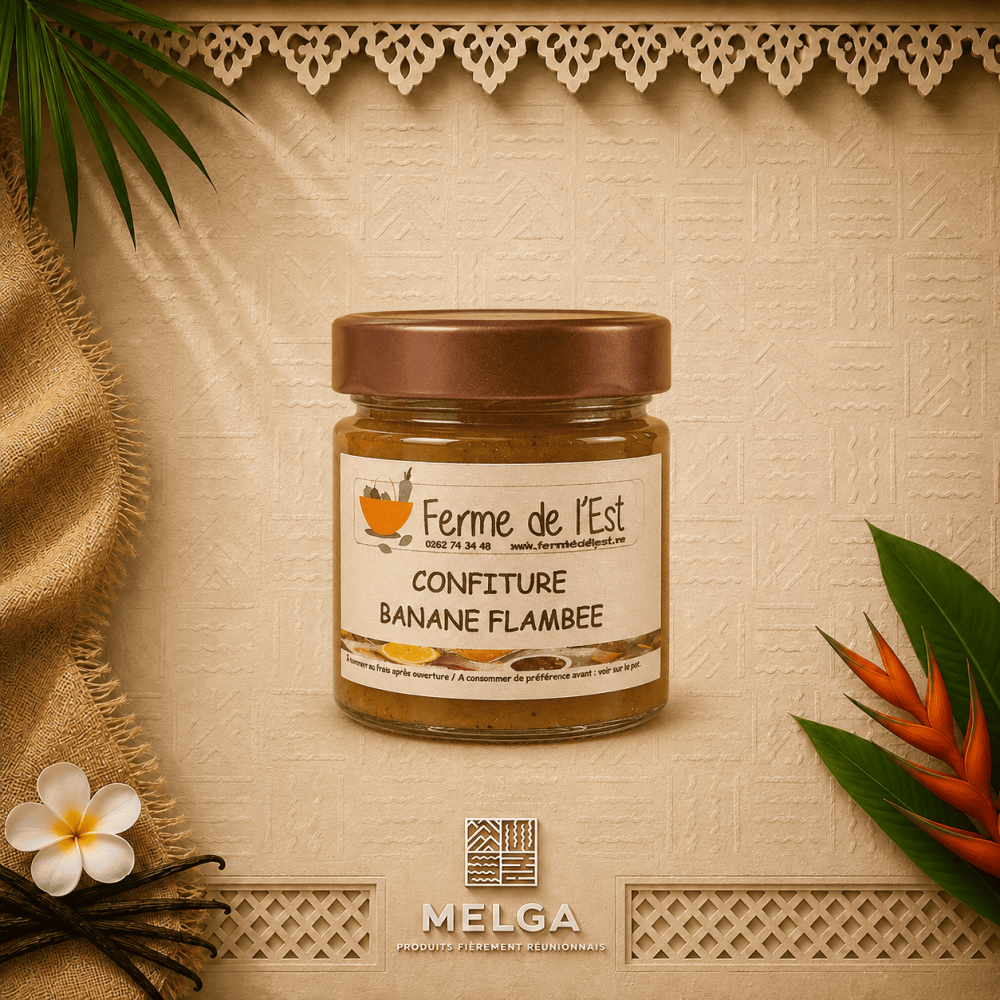 CONFITURE BANANE FLAMBEE  - La Ferme de L'Est – 100G 