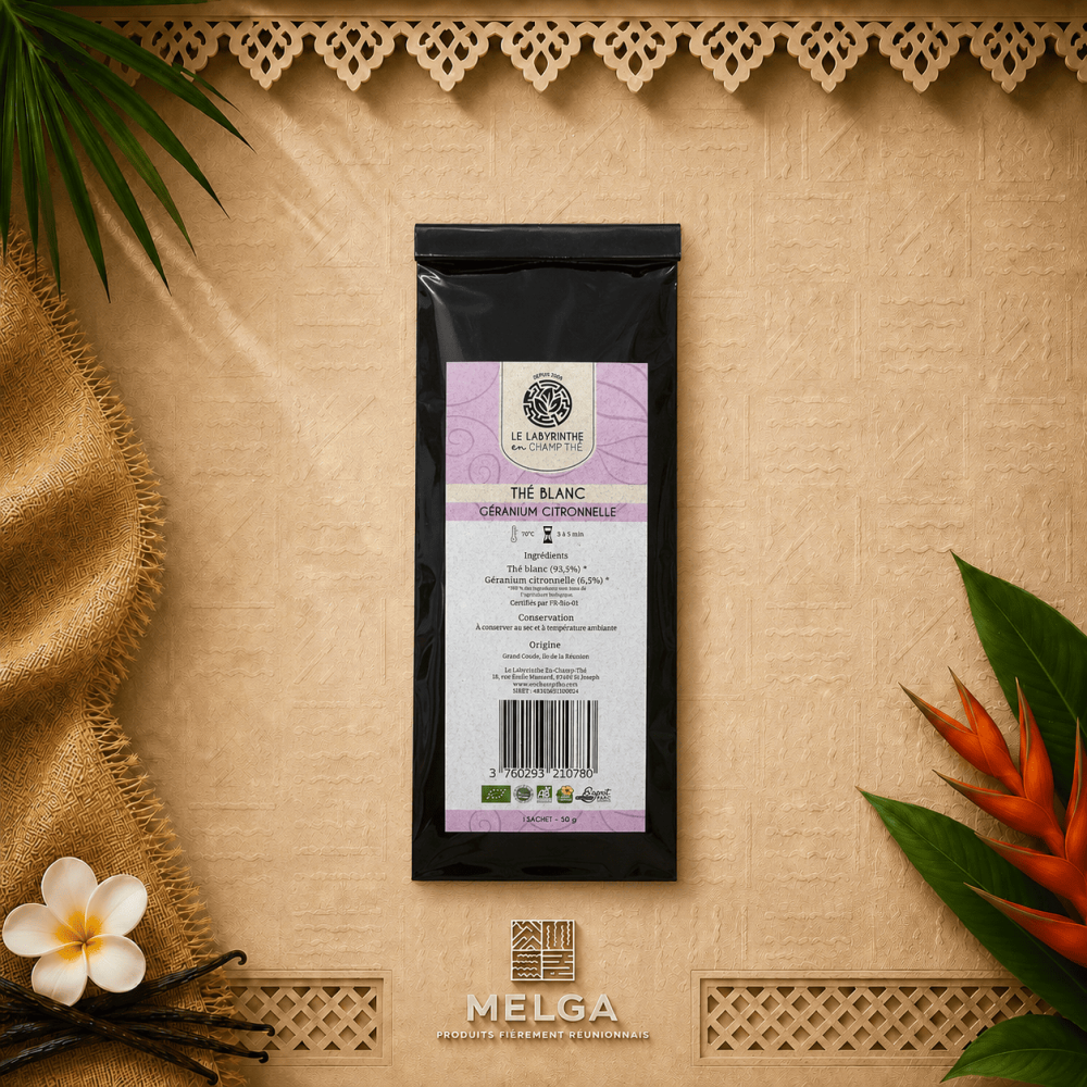 THE BLANC GERANIUM CITRONNELLE - LABYRINTHE EN CHAMP THE