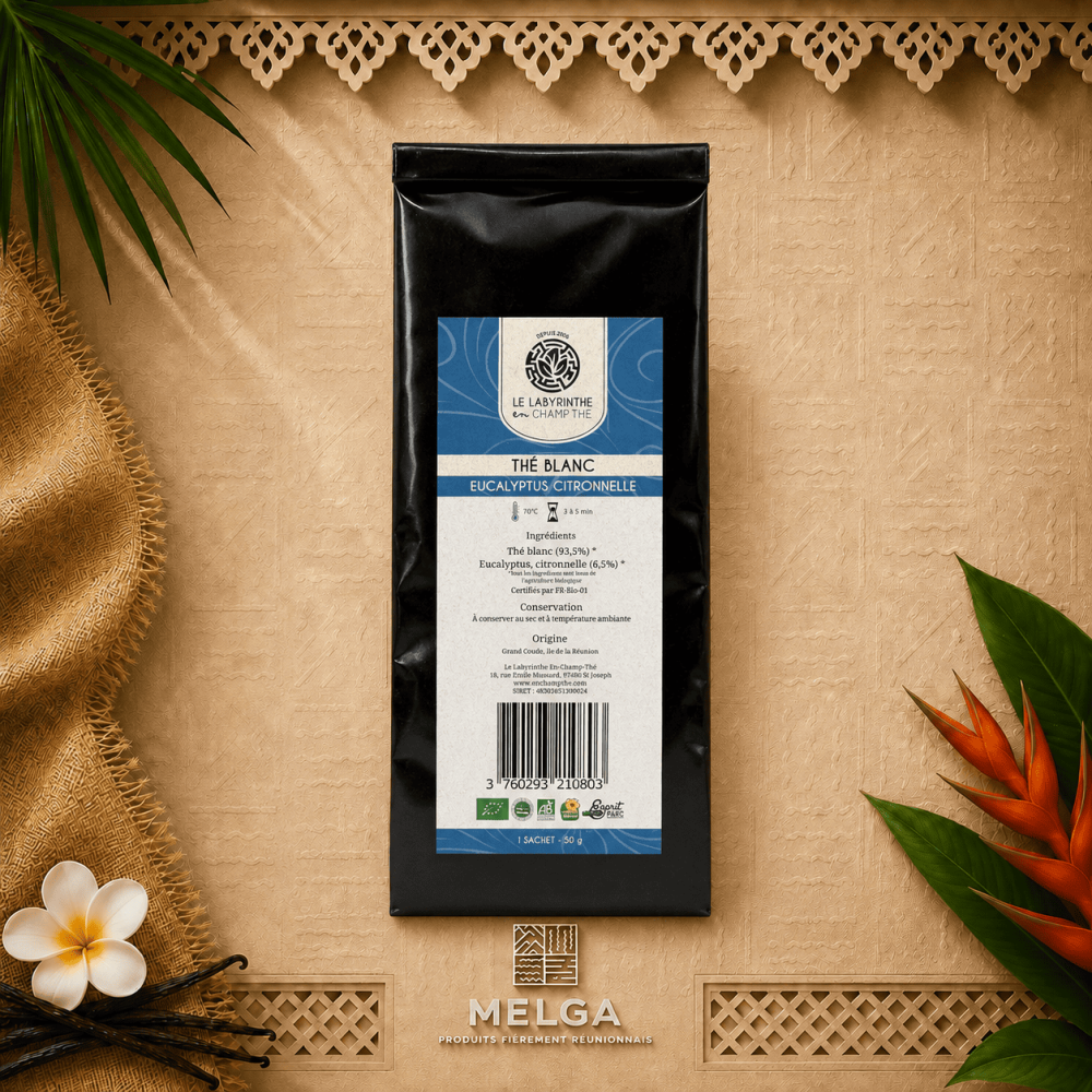 THE BLANC A L'EUCALYPTUS CITRONNELLE - LABYRINTHE EN CHAMP THE