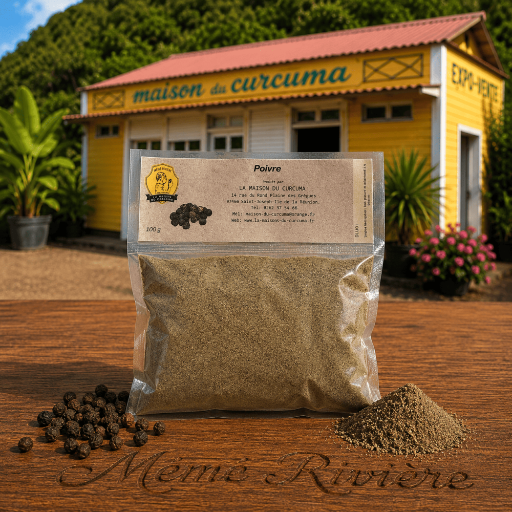 POIVRE NOIR MOULU - La Maison du Curcuma / Mémé Rivière – 100G 