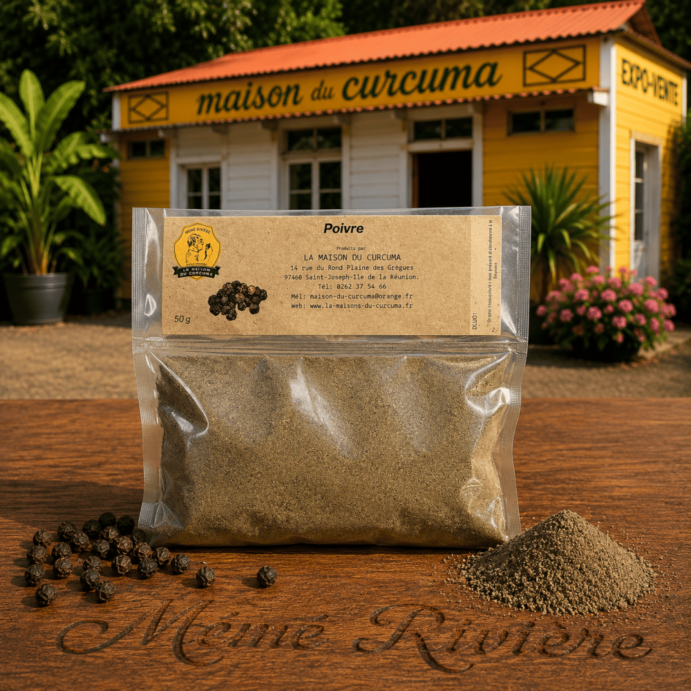 POIVRE NOIR MOULU - La Maison du Curcuma / Mémé Rivière – 50g