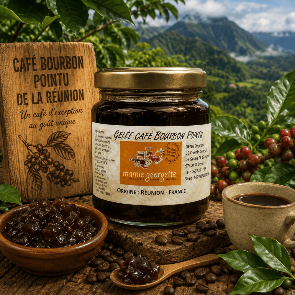 GELEE DE CAFE BOURBON POINTU - Mamie Georgette – 220g